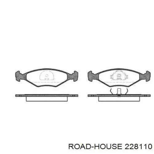 Передние тормозные колодки 228110 Road House