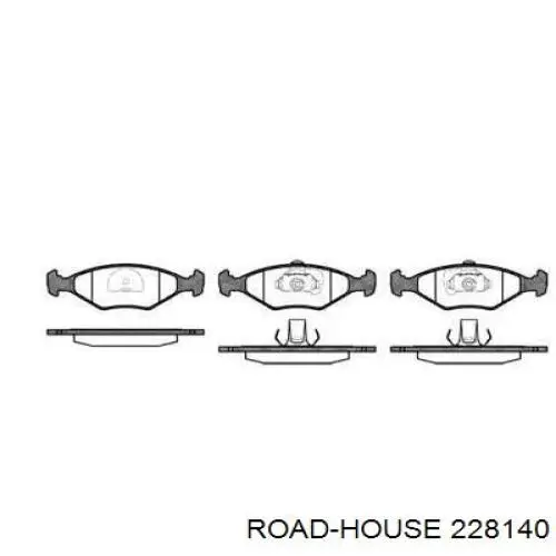 Передние тормозные колодки 228140 Road House