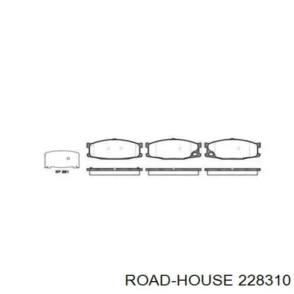228310 Road House колодки тормозные передние дисковые