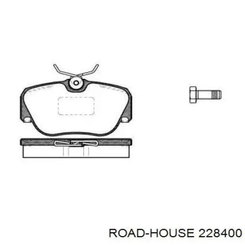 228400 Road House колодки тормозные передние дисковые