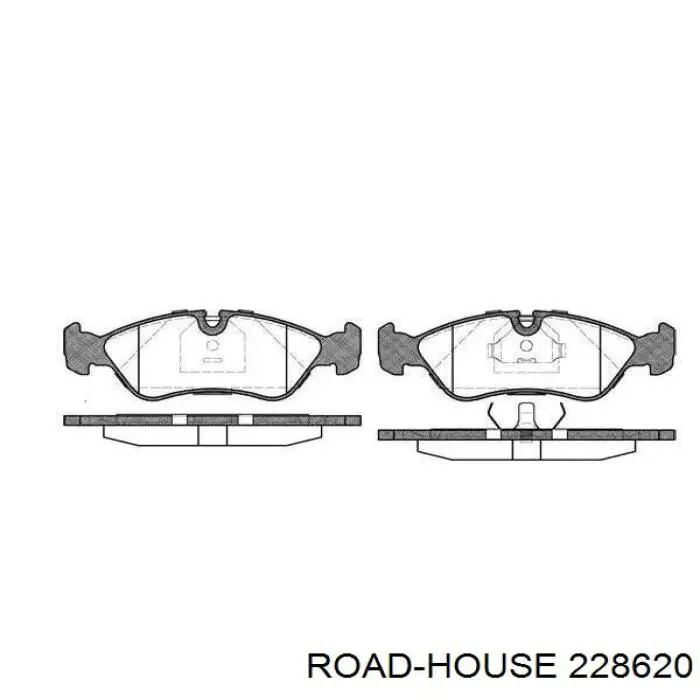 228620 Road House колодки тормозные передние дисковые