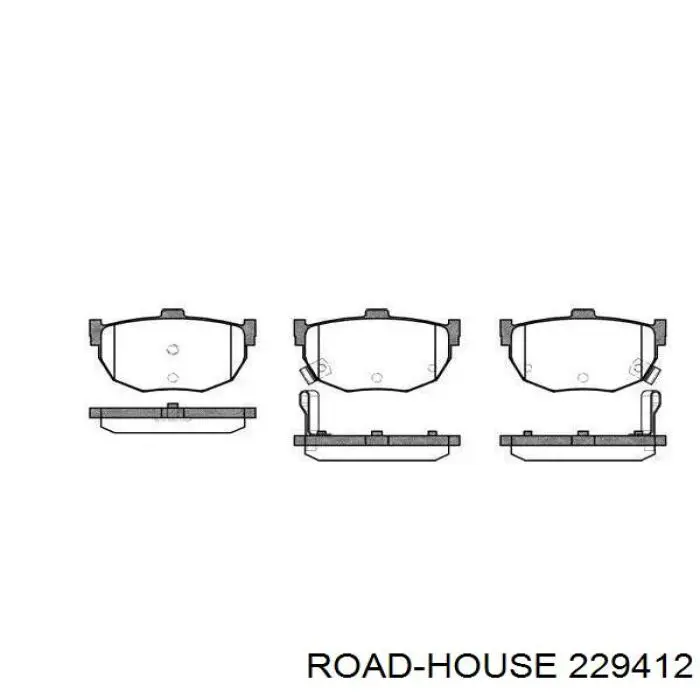 Задние тормозные колодки 229412 Road House