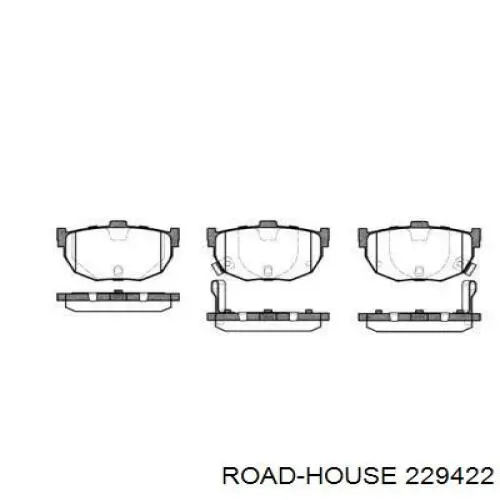 Pastillas de freno traseras 229422 Road House