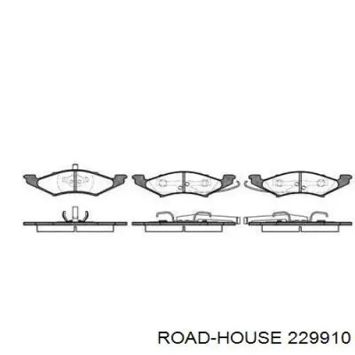 Передние тормозные колодки 229910 Road House