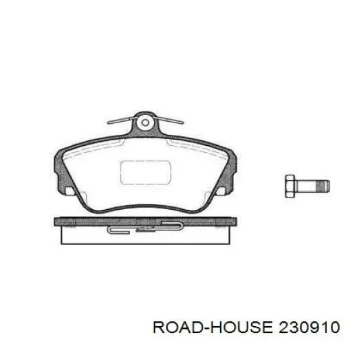 230910 Road House колодки тормозные передние дисковые