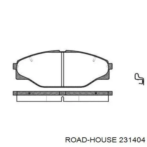 Передние тормозные колодки 231404 Road House