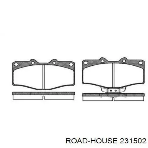 Передние тормозные колодки 231502 Road House