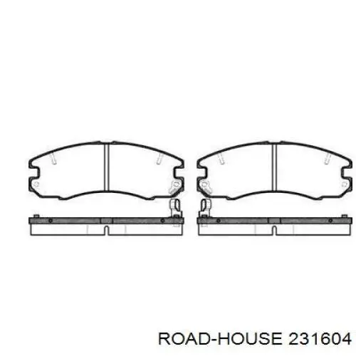 Передние тормозные колодки 231604 Road House