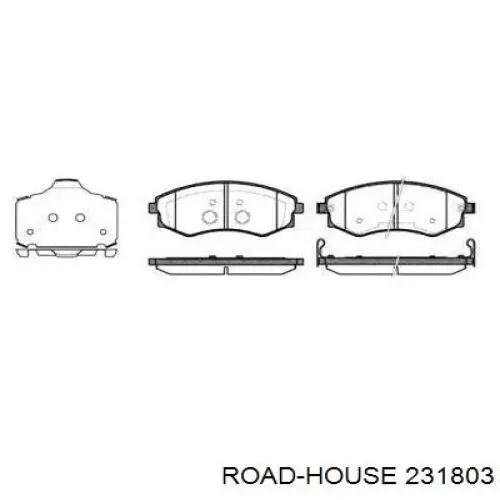 Передние тормозные колодки 231803 Road House