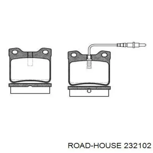 Задние тормозные колодки 232102 Road House