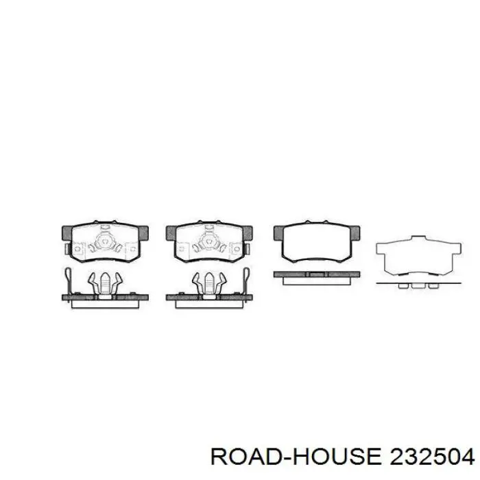 Задние тормозные колодки 232504 Road House