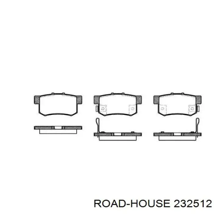 Задние тормозные колодки 232512 Road House