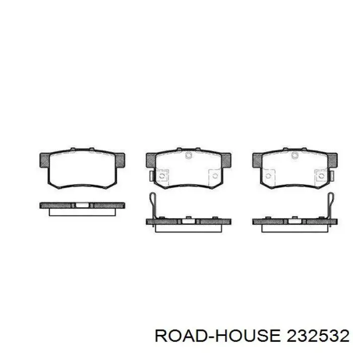 232532 Road House колодки тормозные задние дисковые