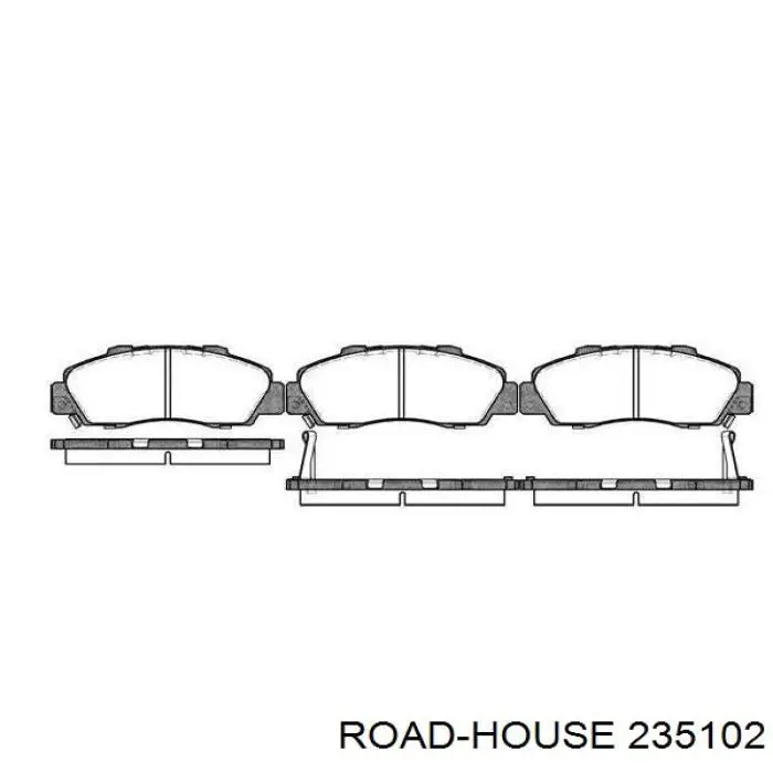 235102 Road House колодки тормозные передние дисковые