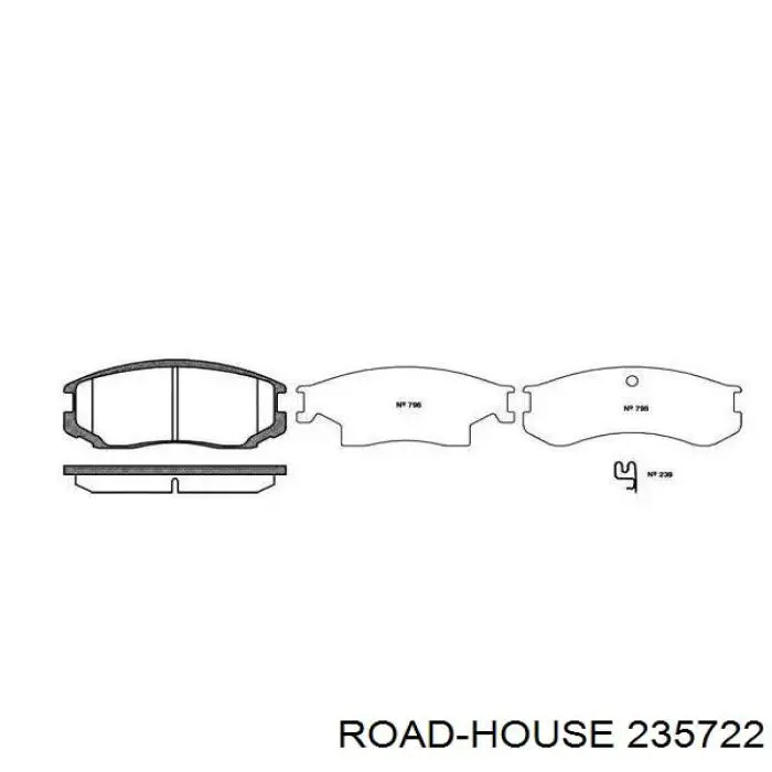 Передние тормозные колодки 235722 Road House