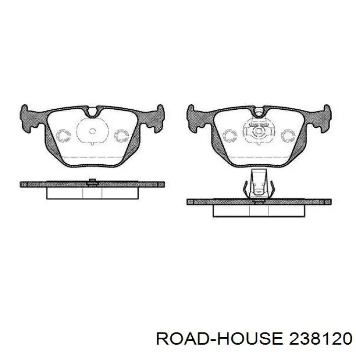 Задние тормозные колодки 238120 Road House