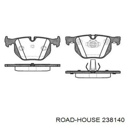 Задние тормозные колодки 238140 Road House