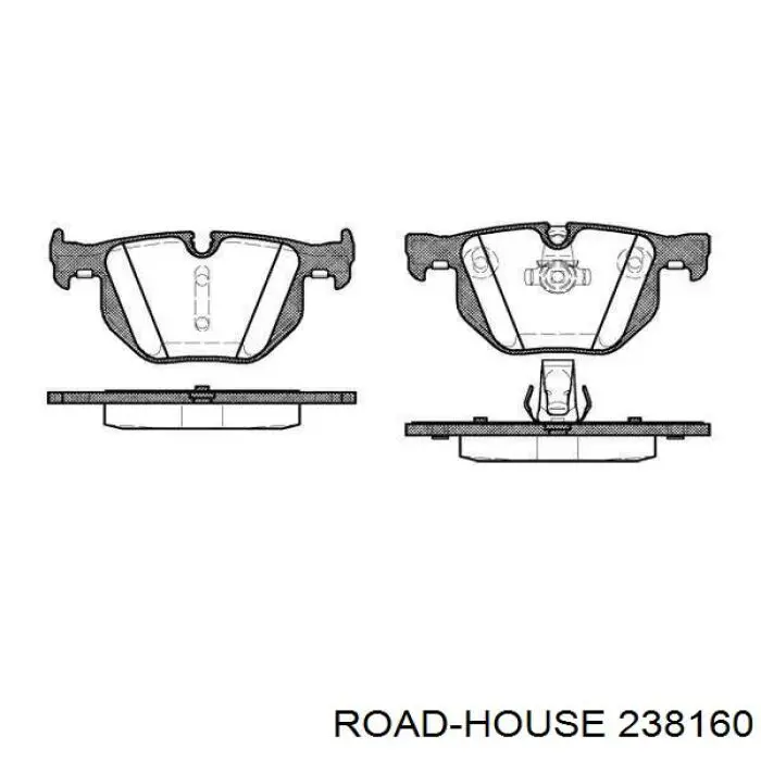 Задние тормозные колодки 238160 Road House