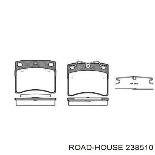 Передние тормозные колодки 238510 Road House