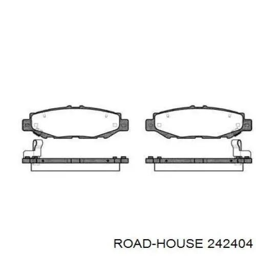 Задние тормозные колодки 242404 Road House