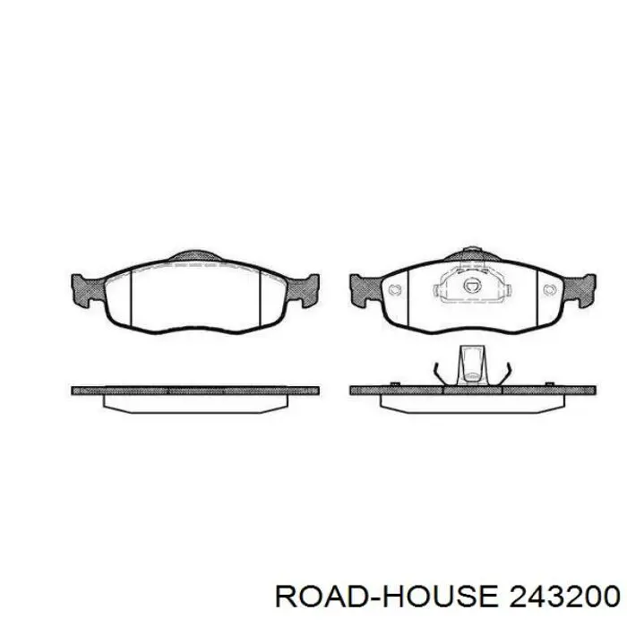 2432.00 Road House колодки тормозные передние дисковые