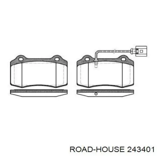 Передние тормозные колодки 243401 Road House