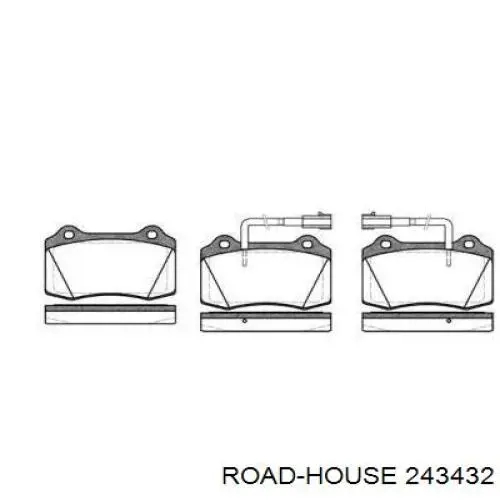 Передние тормозные колодки 243432 Road House