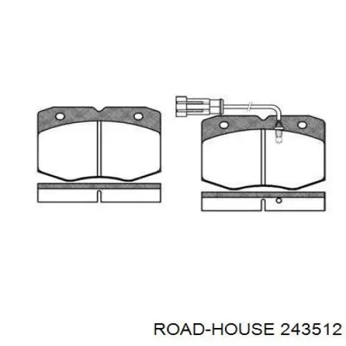 Передние тормозные колодки 243512 Road House