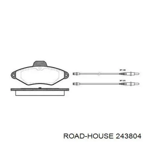 Передние тормозные колодки 243804 Road House