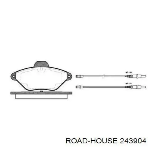 Передние тормозные колодки 243904 Road House