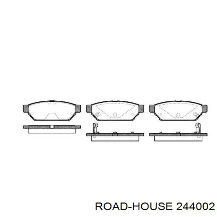 244002 Road House колодки тормозные задние дисковые