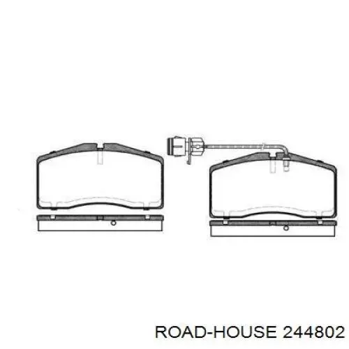 Передние тормозные колодки 244802 Road House