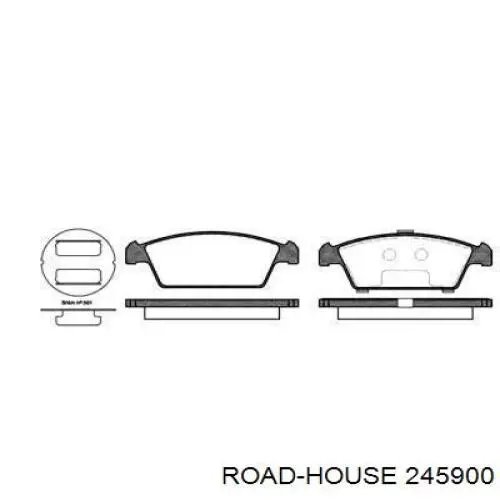 Передние тормозные колодки 245900 Road House