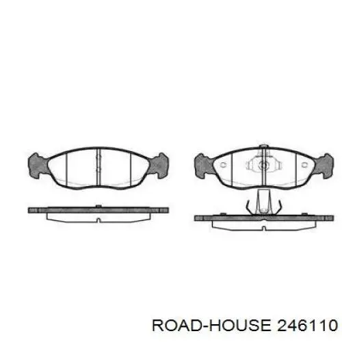 Передние тормозные колодки 246110 Road House