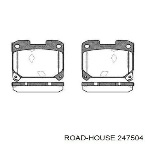 Задние тормозные колодки 247504 Road House