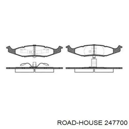 Передние тормозные колодки 247700 Road House