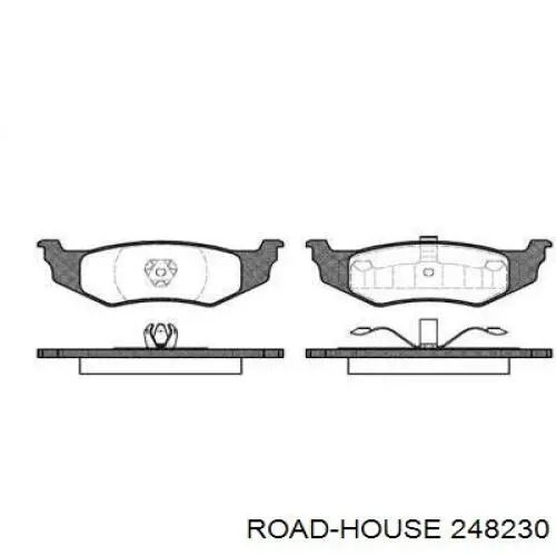 248230 Road House sapatas do freio traseiras de disco