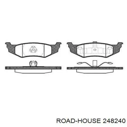 Задние тормозные колодки 248240 Road House