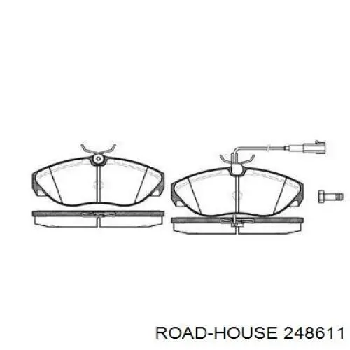 Передние тормозные колодки 248611 Road House