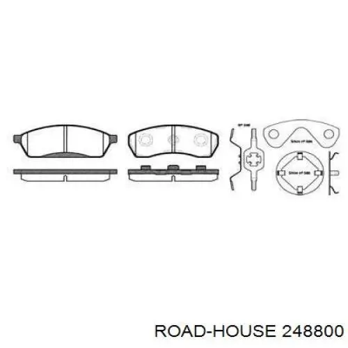 Передние тормозные колодки 248800 Road House