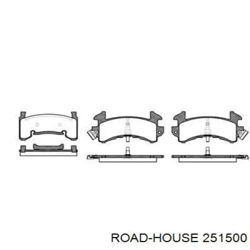 251500 Road House колодки тормозные передние дисковые