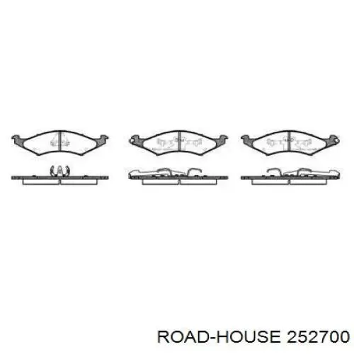 Передние тормозные колодки 252700 Road House