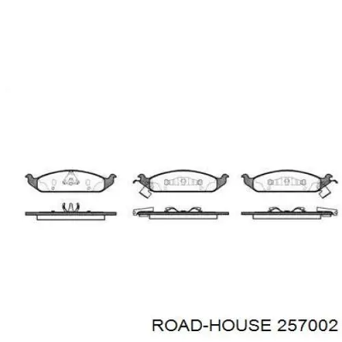 257002 Road House колодки тормозные передние дисковые