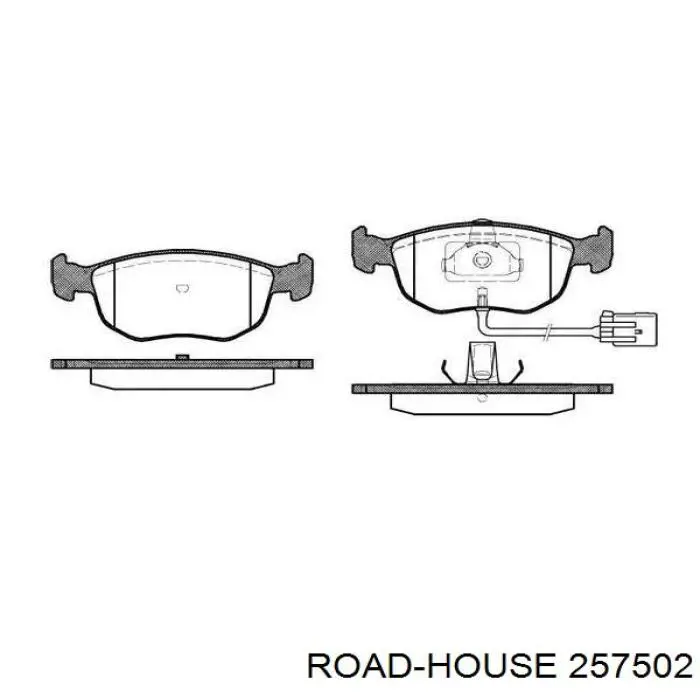 Передние тормозные колодки 257502 Road House