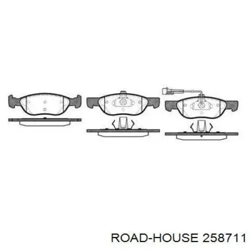 Передние тормозные колодки 258711 Road House