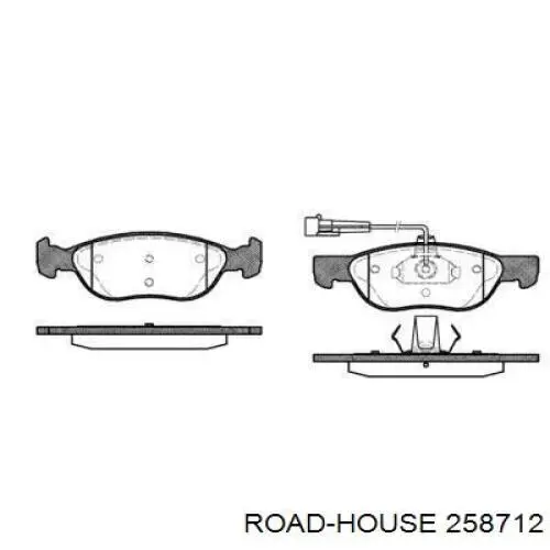 Передние тормозные колодки 258712 Road House