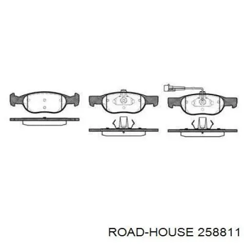 Передние тормозные колодки 258811 Road House