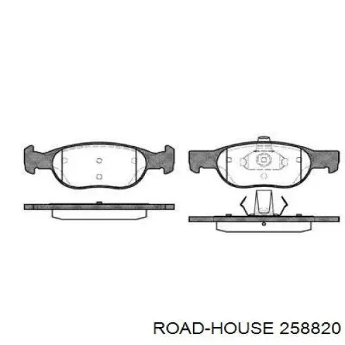 Передние тормозные колодки 258820 Road House