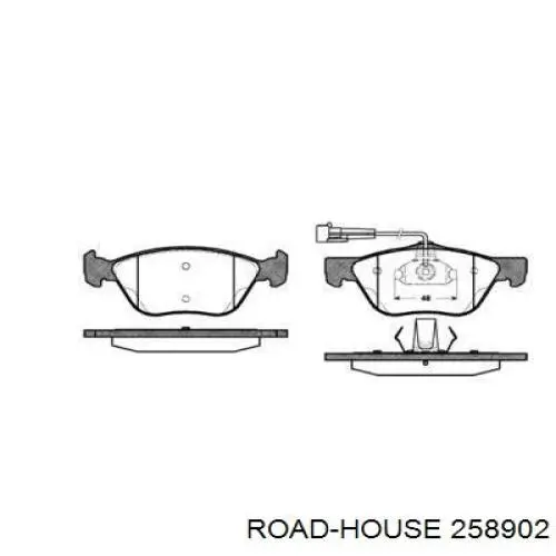 Передние тормозные колодки 258902 Road House