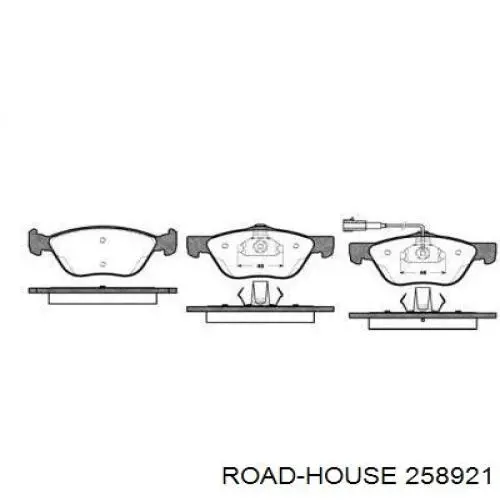 Передние тормозные колодки 258921 Road House